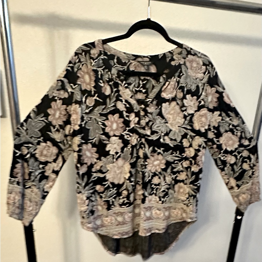 Lucky Brand boho blouse size Large